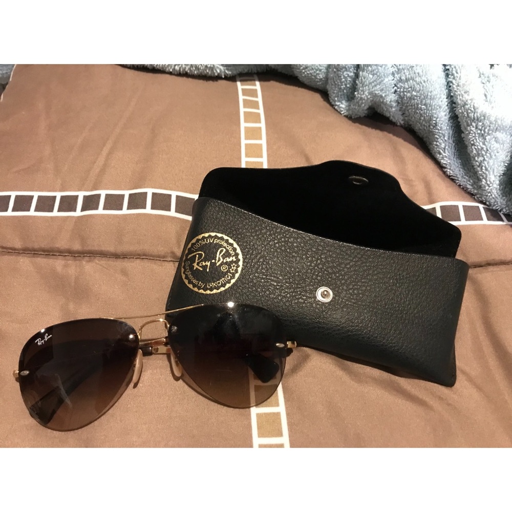 Brown Ray-Ban Aviators with Original Case